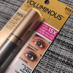 L'Oreal Paris Voluminous Mascara BLACK 305 Longwear 24-hour *NEW* No Clump